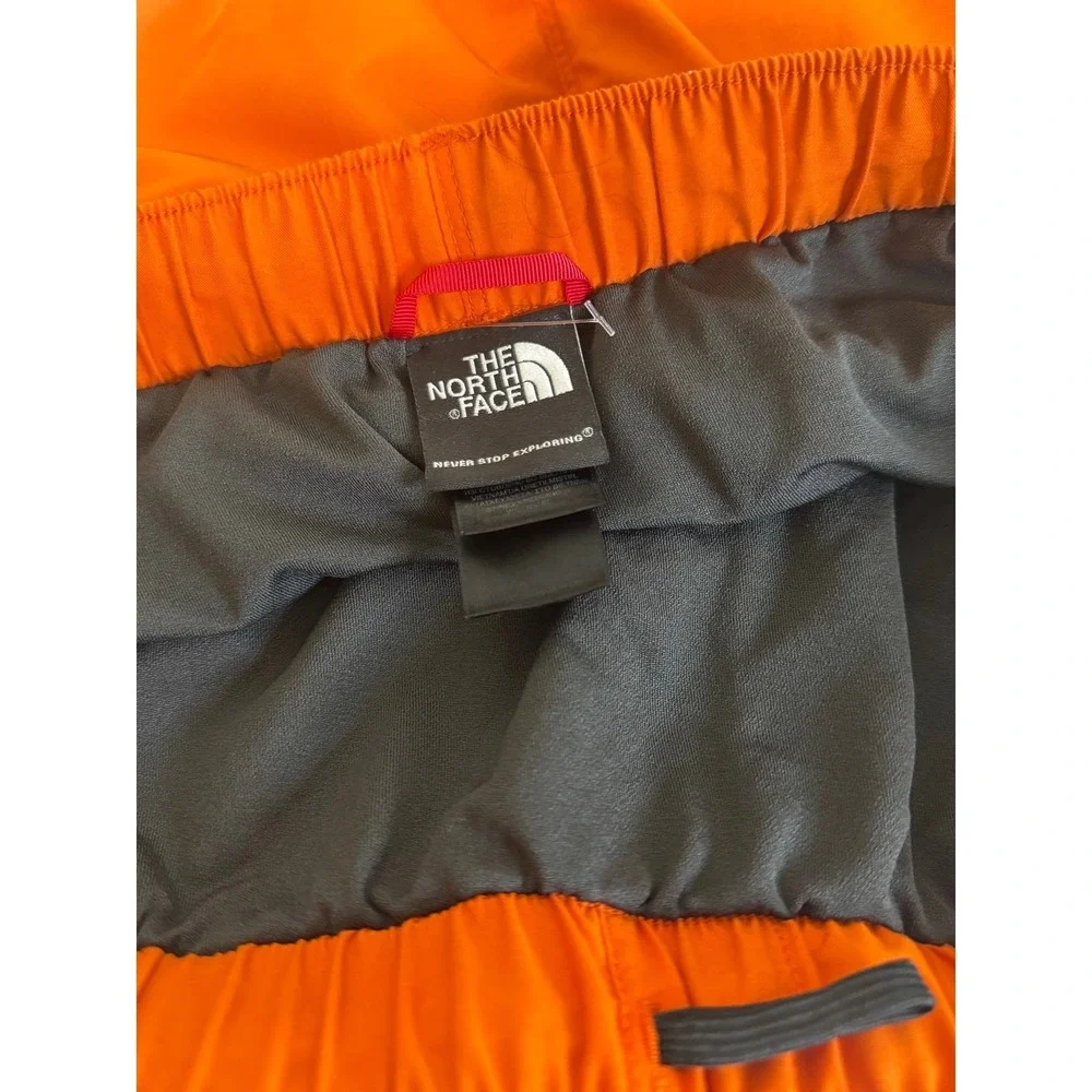 The North Face Orange Hiking Shorts‎ Belted Elastic Waist Outdoor Mens